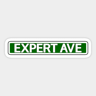 Expert Ave Street Sign Sticker